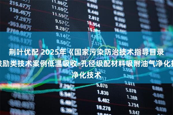 荆叶优配 2025年《国家污染防治技术指导目录》鼓励类技术案例低温吸收-孔径级配材料吸附油气净化技术