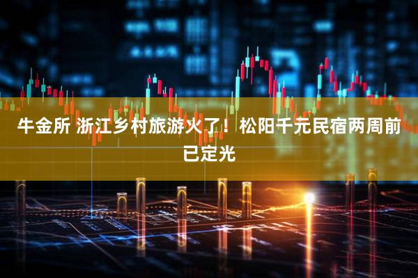 牛金所 浙江乡村旅游火了！松阳千元民宿两周前已定光